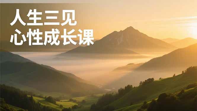 （16897期）人生三见心性成长课，见天地众生自己，搞透人性安顿身心，活出清晰自我，内在富足无价-梦帆创业网