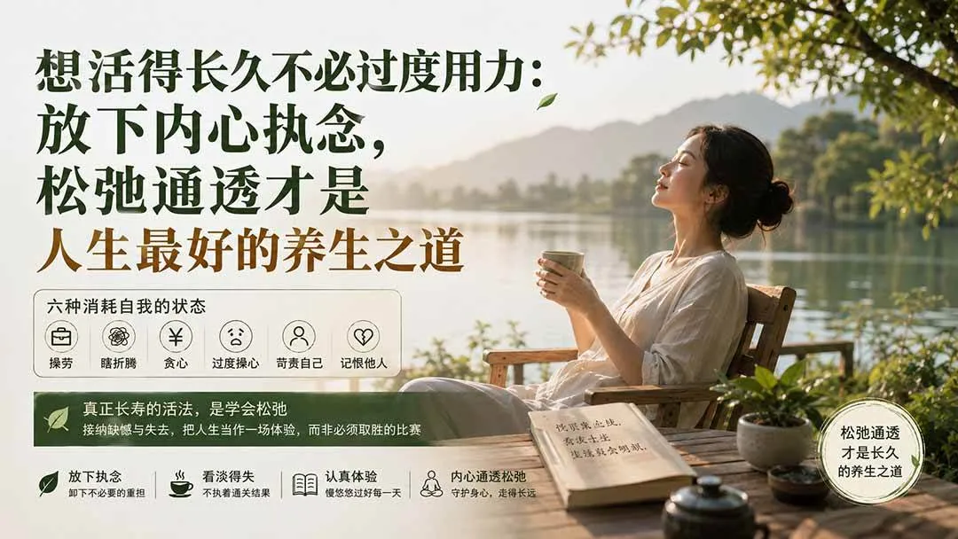 (20007期)付费文章:想活得长久不必过度用力:放下内心执念,松弛通透才是人生最好的养生之道 (20007期)付费文章:想活得长久不必过度用力:放下内心执念,松弛通透才是人生最好的养生之道