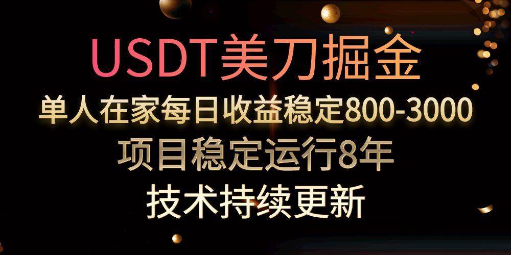 （15527期）USDT美刀掘金，单人每日收益800-3000，稳定运行8年-梦帆创业网