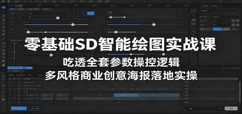 零基础SD智能绘图实战课：吃透全套参数操控逻辑，多风格商业创意海报落地实操-梦帆创业网