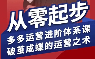 拼多多运营进阶系统课，从零起步，多多运营进阶体系课，破茧成蝶的运营之术（更新26年4月）-梦帆创业网