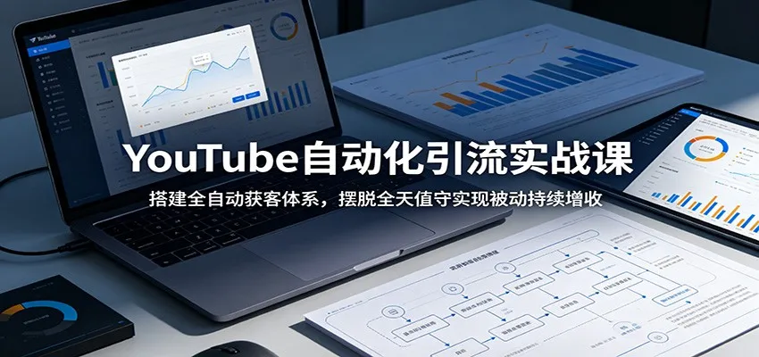 YouTube自动化引流实战课：搭建全自动获客体系，摆脱全天值守实现被动持续增收-梦帆创业网