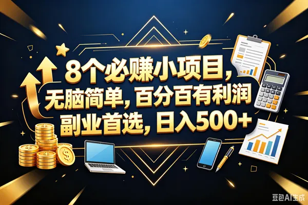 （18530期）9个必赚钱的小项目，百分百赚米，无脑简单，副业首选，日入399+-梦帆创业网