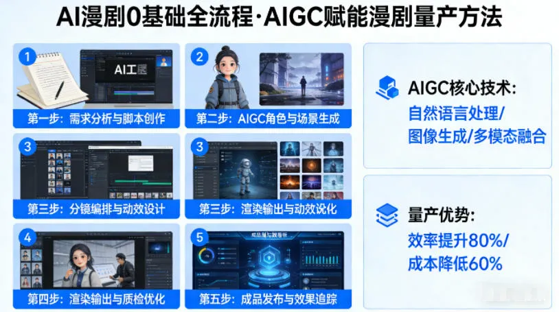 AI漫剧0基础全流程，快速掌握AIGC赋能的漫剧量产方法-梦帆创业网