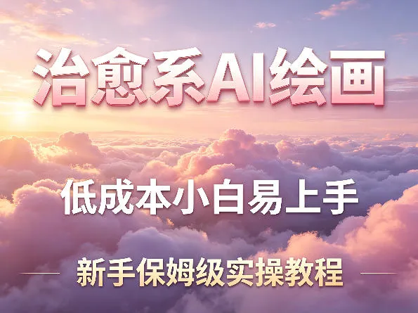 治愈系AI绘画提示词项目，低成本小白易上手，每天10分钟，新手保姆级实操教程-梦帆创业网