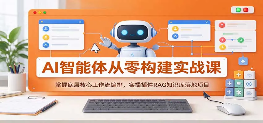AI智能体从零构建实战课:掌握底层核心工作流编排,实操插件RAG知识库落地项目 AI智能体从零构建实战课:掌握底层核心工作流编排,实操插件RAG知识库落地项目