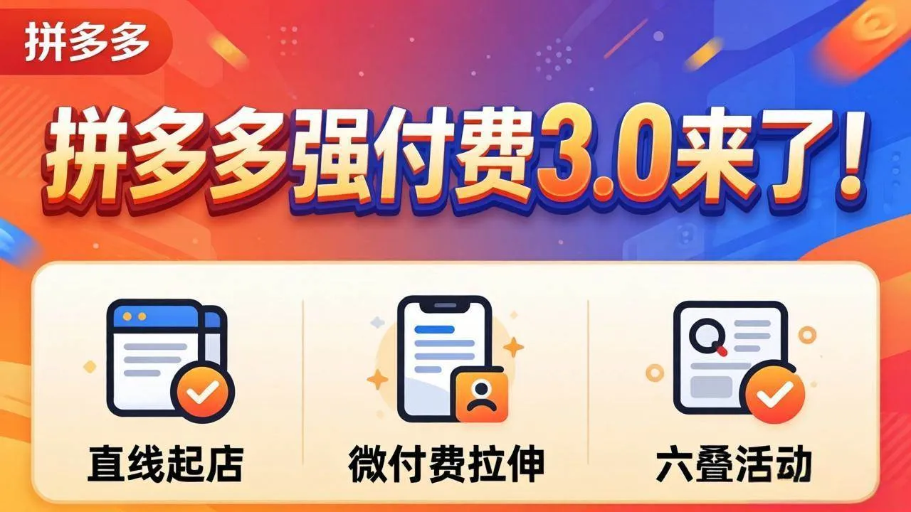 （18284期）拼多多强付费3.0来了（更新4月）直线起店+微付费拉伸+六叠活动，稳定起店破解流量瓶颈-梦帆创业网