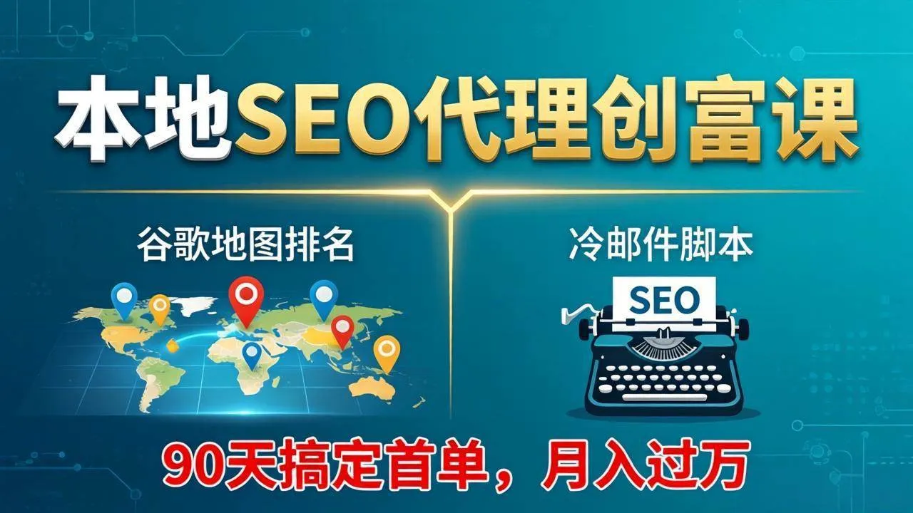 （17946期）本地SEO代理创富课：谷歌地图排名+冷邮件脚本，90天搞定首单，月入过万实战体系-梦帆创业网