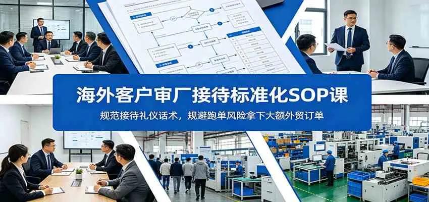 海外客户审厂接待标准化SOP课：规范接待礼仪话术，规避跑单风险拿下大额外贸订单-梦帆创业网