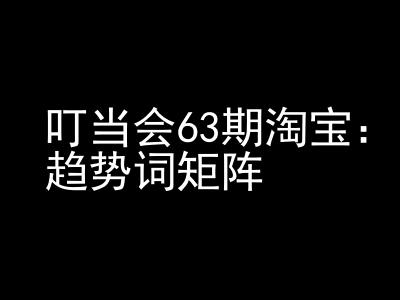 《淘宝天猫打爆班》原创高阶技术第63期，趋势词矩阵技术和玩法-梦帆创业网