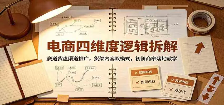 电商四维度逻辑拆解:赛道货盘渠道推广,货架内容双模式,初阶商家落地教学 电商四维度逻辑拆解:赛道货盘渠道推广,货架内容双模式,初阶商家落地教学