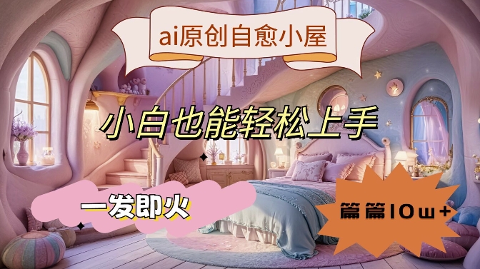 ai原创治愈小屋，小白也能轻松上手，一发即火，篇篇10w+【揭秘】-梦帆创业网
