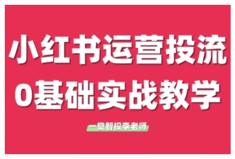 小红书运营投流，小红书广告投放从0到1的实战课，学完即可开始投放-梦帆创业网