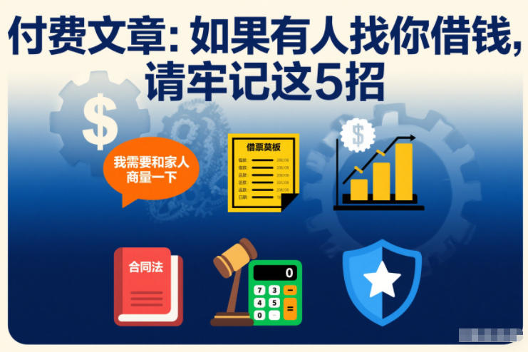 付费文章：如果有人找你借钱，请牢记这5招-梦帆创业网