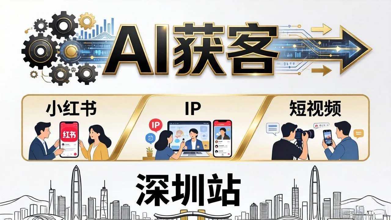 （18264期）2026AI获客大课深圳站：4月17日-19日3天2夜拆透小红书+IP+短视频，老板操盘手必来-梦帆创业网