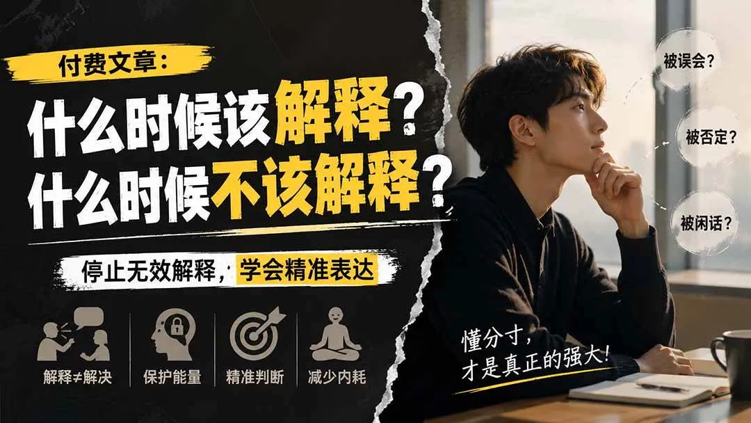 （20223期）付费文章：什么时候该解释？什么时候不该解释？-梦帆创业网
