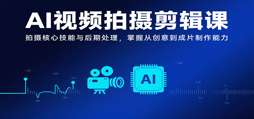 AI视频拍摄剪辑课，拍摄核心技能与后期处理，掌握从创意到成片制作能力-梦帆创业网