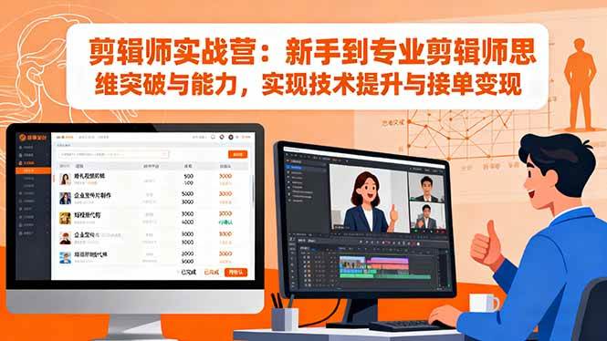 （16347期）剪辑师实战营：新手到专业剪辑师思维突破与能力，实现技术提升与接单变现-梦帆创业网