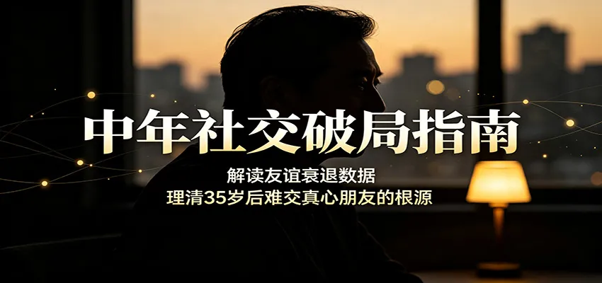 中年社交破局指南：解读友谊衰退数据，理清35岁后难交真心朋友的根源-梦帆创业网