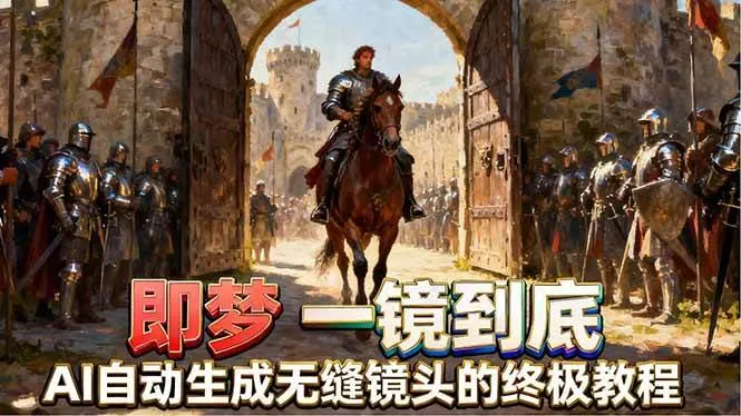 （18241期）即梦AI一镜到底终极教程，智能补帧+运镜技巧，AI自动生成无缝丝滑长镜头高效出片-梦帆创业网