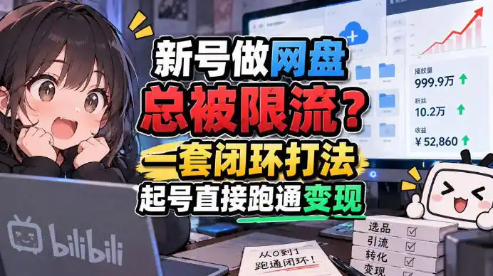 网盘拉新SOP：小白前期宝典，每一步都有明确动作，几千测试出来的打法，全程不限流-梦帆创业网