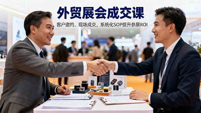 （16356期）外贸展会成交课，含目标制定、客户邀约、现场成交，系统化SOP提升参展ROI-梦帆创业网