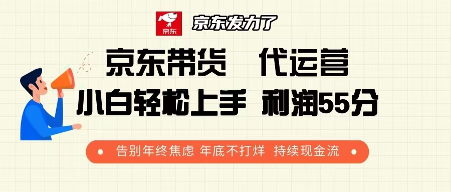 （13833期）京东带货 代运营 利润55分 告别年终焦虑 年底不打烊 持续现金流-梦帆创业网
