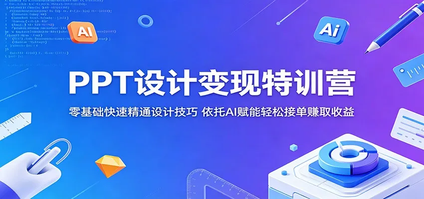 PPT设计变现特训营：零基础快速精通设计技巧，依托AI赋能轻松接单赚取收益-梦帆创业网