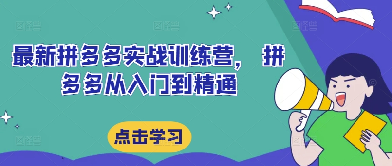 最新拼多多实战训练营， 拼多多从入门到精通-梦帆创业网