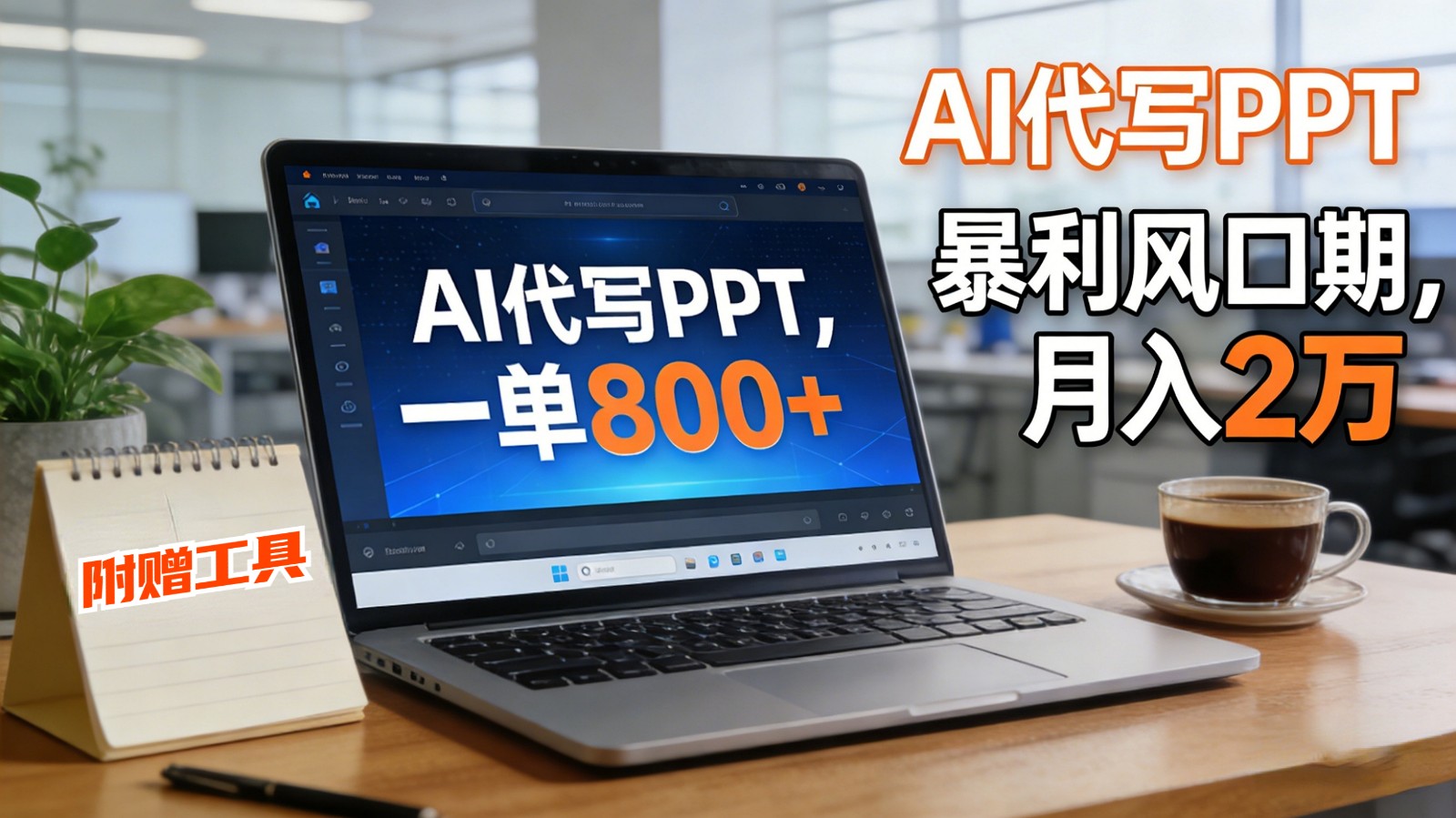 AI 代写做 PPT！一单狂赚 800+，风口期月入 2 万（工具 + 提示词直接送）-梦帆创业网