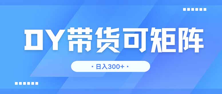 DY带货，日入300＋矩阵无上限-梦帆创业网
