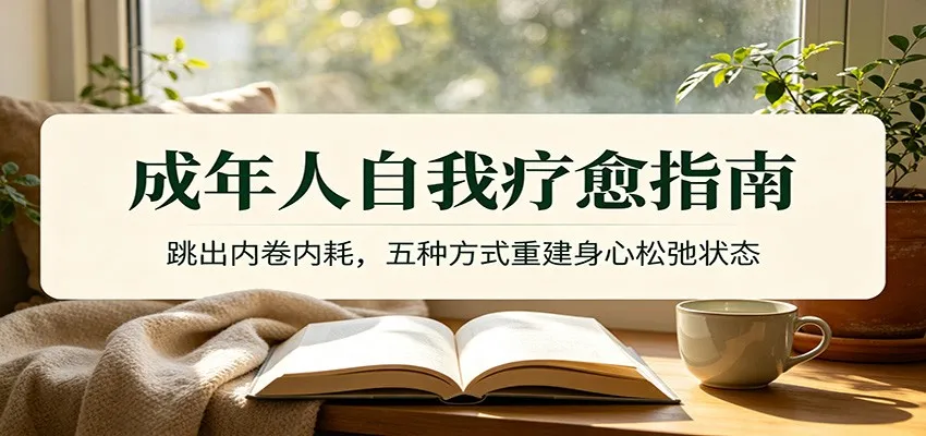 成年人自我疗愈指南：跳出内卷内耗，五种方式重建身心松弛状态-梦帆创业网