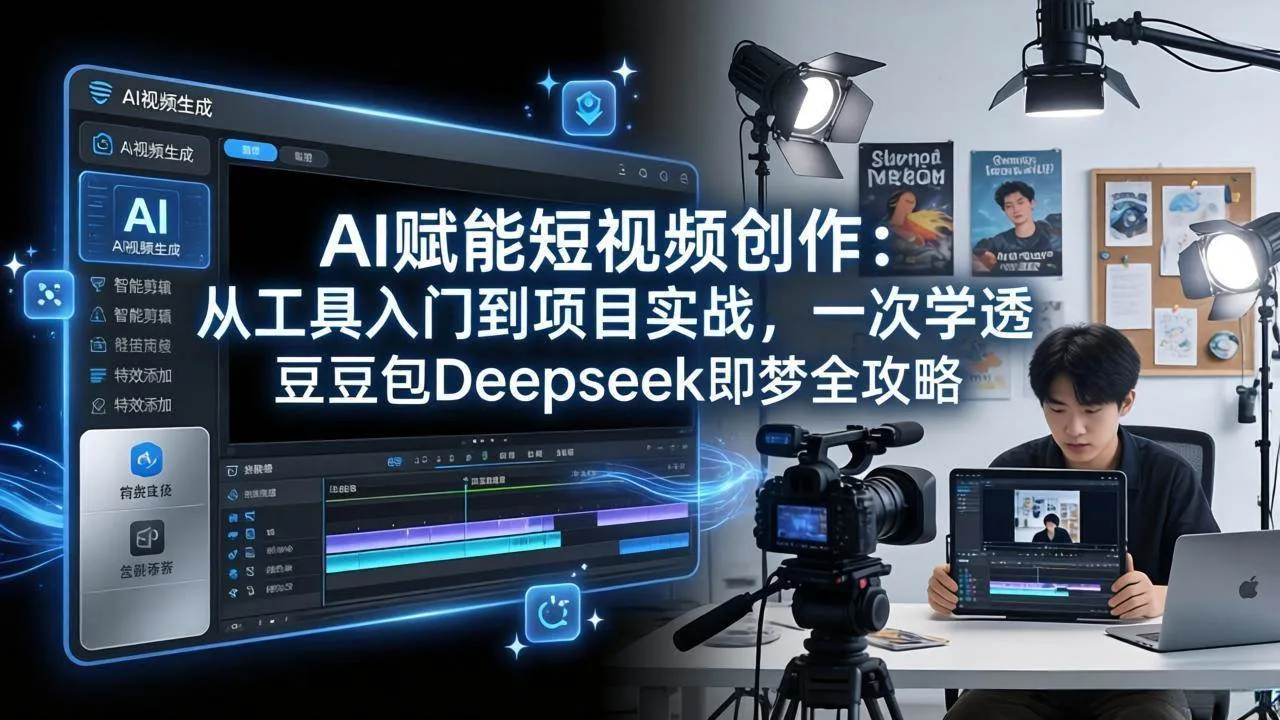 （17762期）AI赋能短视频创作：从工具入门到项目实战，一次学透豆包Deepseek即梦全攻略-梦帆创业网