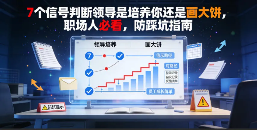 付费文章：7个信号判断领导是培养你还是画大饼，职场人必看，防踩坑指南-梦帆创业网