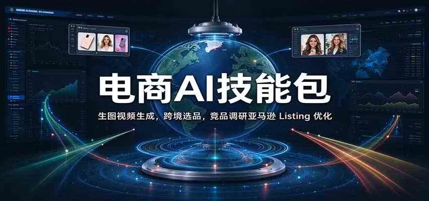 电商AI技能包:生图视频生成,跨境选品,竞品调研亚马逊 Listing 优化 电商AI技能包:生图视频生成,跨境选品,竞品调研亚马逊 Listing 优化