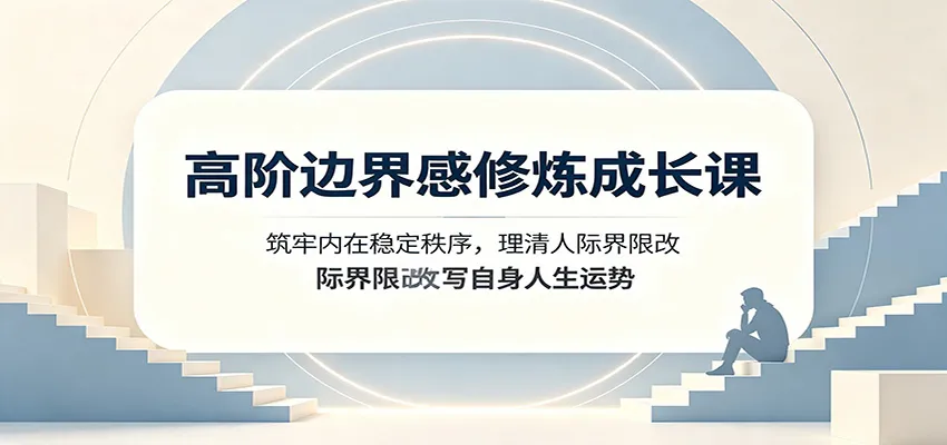 高阶边界感修炼成长课：筑牢内在稳定秩序，理清人际界限改写自身人生运势-梦帆创业网