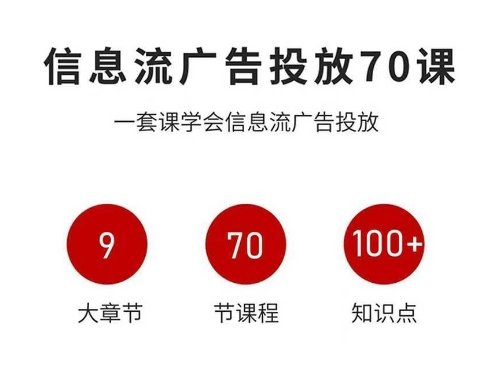 信息流广告投放实战70课，一套课学会信息流广告投放，迄今为止，最系统化教程-梦帆创业网