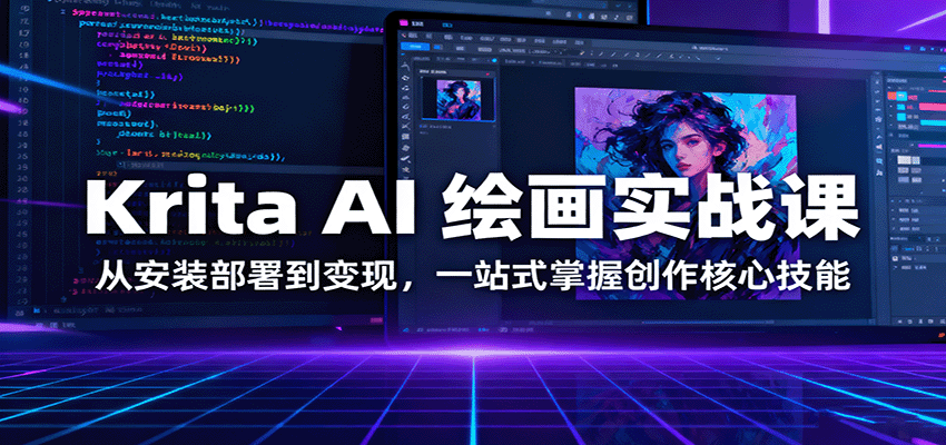 Krita AI 绘画实战课：从安装部署到变现，一站式掌握创作核心技能-梦帆创业网