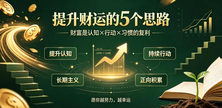 付费文章：提升财运的5个思路——财富是认知x行动x习惯的复利，愿你越努力，越幸运-梦帆创业网