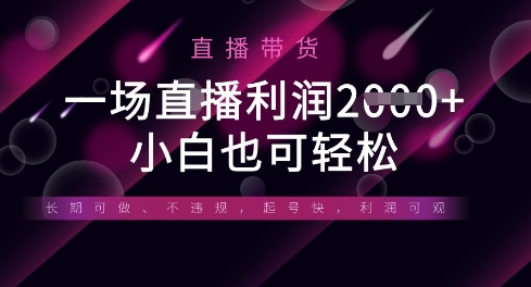 半无人直播带货，一场利润数张，适合所有平台玩法，小白也可轻松-梦帆创业网