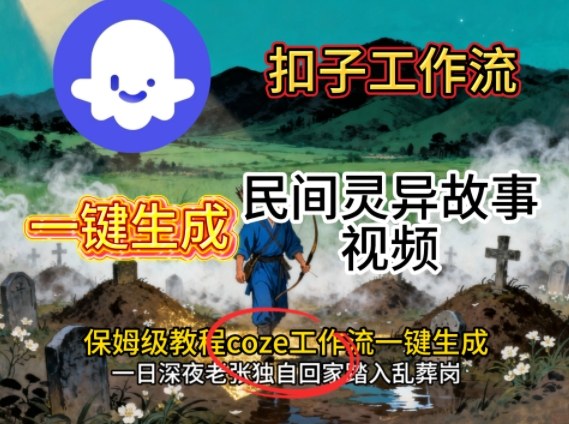 Coze扣子工作流一键生成民间灵异故事视频，保姆级教程搭建教学-梦帆创业网