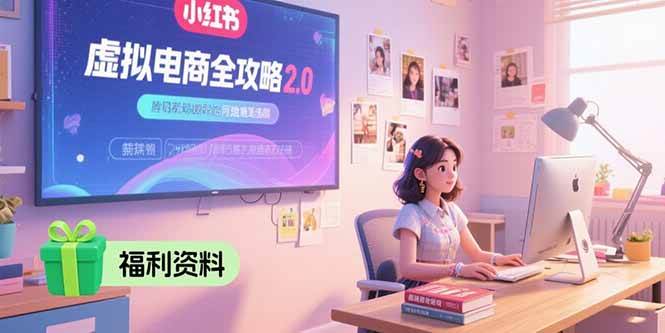 （15387期）虚拟电商全攻略2.0，开店选品实操流程，账号定位、货源发布、笔记发布技巧-梦帆创业网