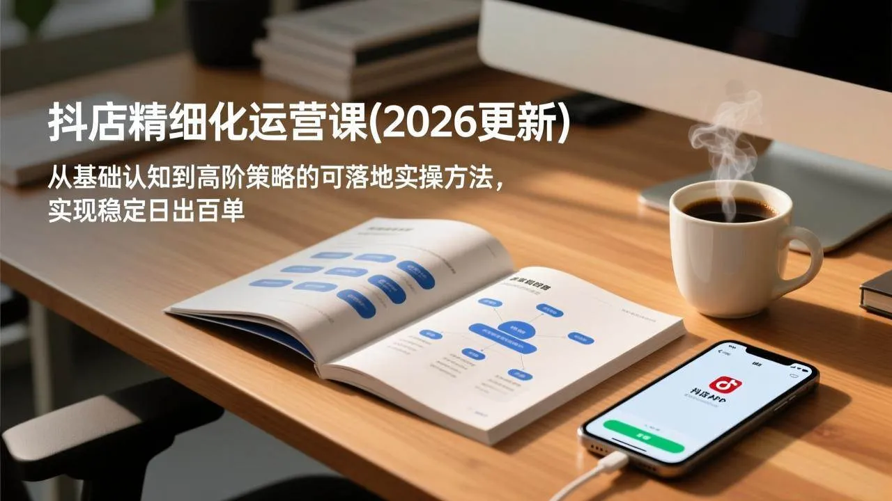 （18421期）抖店精细化运营课(更新5月)，从基础认知到高阶策略的可落地实操方法，实现稳定日出百单-梦帆创业网