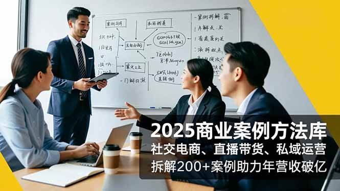 （16713期）2025商业案例方法库，社交电商、直播带货、私域运营，拆解200+案例助力年营收破亿-梦帆创业网