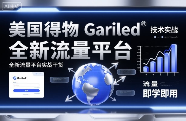 美国得物Gariled技术实战，全新流量平台实战干货，即学即用-梦帆创业网