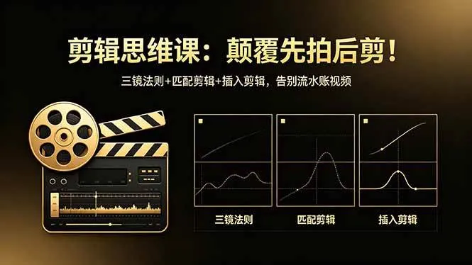 （18285期）剪辑思维课：颠覆先拍后剪！三镜法则+匹配剪辑+插入剪辑，告别流水账视频-梦帆创业网