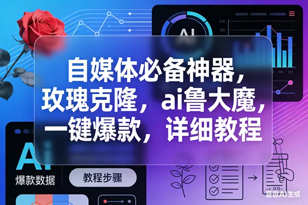 （17766期）玫瑰克隆，ai鲁大魔工具，自媒体必备神器，一键爆款，详细教程。-梦帆创业网