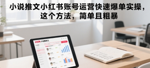 小说推文小红书账号运营快速爆单实操，这个方法，简单且粗暴-梦帆创业网