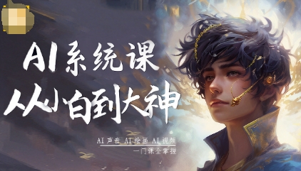 AI系统课程，从小白到大神系统学AI，AI声音-AI绘画-AI视频一门课全掌握-梦帆创业网