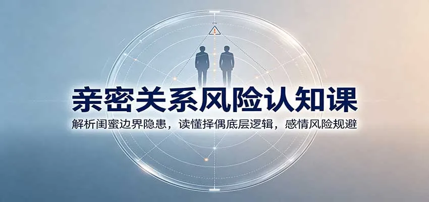 亲密关系风险认知课:解析闺蜜边界隐患,读懂择偶底层逻辑,感情风险规避 亲密关系风险认知课:解析闺蜜边界隐患,读懂择偶底层逻辑,感情风险规避